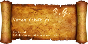 Veres Gibárt névjegykártya